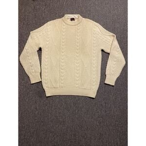 Vintage Titan 100% Virgin Wool Cable Knit Fisherman’s Men’s XXL Ivory Outdoor